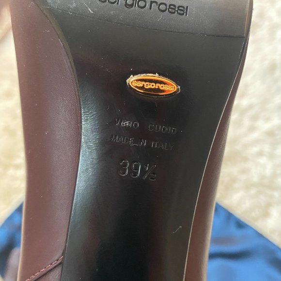 BUNDLE Sergio Rossi Leather Boot & Crossbody - Picture 7 of 9